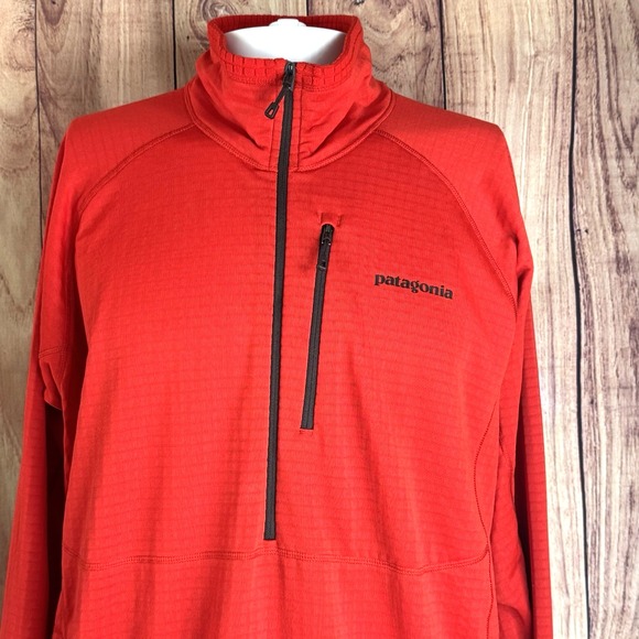 Patagonia R1 Polartec Waffle Fleece 1/2 Zip Pullover Men's 2XL Red 40107 - Picture 1 of 14